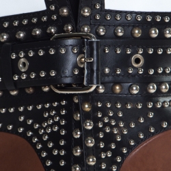 Givenchy Colorblock Paneled Studded Leather Backless Vest S