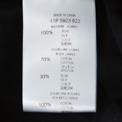 Pre Owned Givenchy Black Silk Embellished Pocket Detail Cropped Trousers M