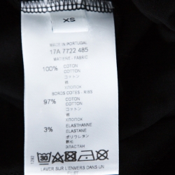 Pre Owned Givenchy Black Logo Print Cotton Oversized Distressed T-shirt XS