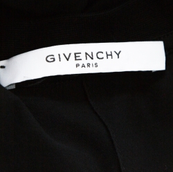 Pre Owned Givenchy Black Logo Print Cotton Oversized Distressed T-shirt XS