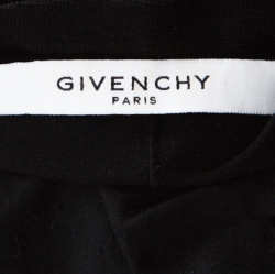 Pre Owned Givenchy Black Logo Print Cotton Distressed T-Shirt L