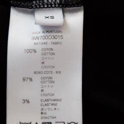 Pre Owned Givenchy Black Logo Print Distressed Cotton Short Sleeve T-Shirt XS