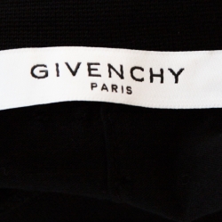 Pre Owned Givenchy Black Logo Print Distressed Cotton Short Sleeve T-Shirt XS
