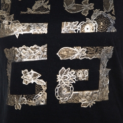 Givenchy Black Foil Logo Print Cotton Sleeveless T-Shirt M