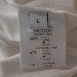 Pre Owned Givenchy White 4G Logo Print Cotton Short Sleeve T-Shirt L