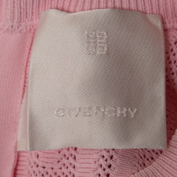 Pre Owned Givenchy Pink 4G Motif Jacquard Knit Short Sleeve Dress XS