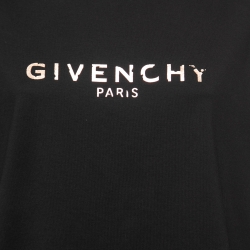 مملوكة مسبقًا Givenchy Black Vintage Logo Print Cotton Crew Neck T-Shirt S