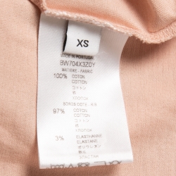 Pre Owned Givenchy Light Pink Cotton Logo T-Shirt XS