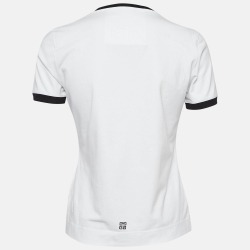 Givenchy White Logo Print Cotton Jersey T-Shirt M