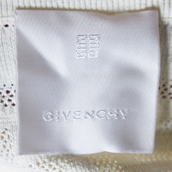 Givenchy Ivory 4G Motif Jacquard Knit Crew Neck T-Shirt XS