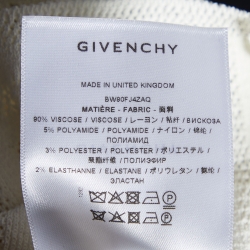Givenchy Ivory 4G Motif Jacquard Knit Crew Neck T-Shirt XS
