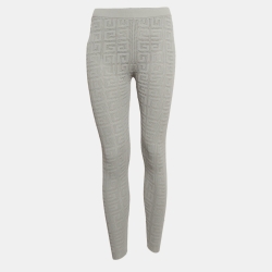 Givenchy Grey Patterned Knit Leggings S