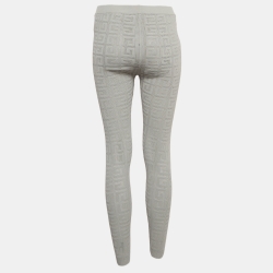 Givenchy Grey Patterned Knit Leggings S