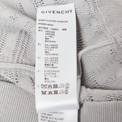 Givenchy Grey Monogram Patterned Knit Hoodie M