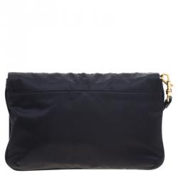 Pre Owned حقيبة كلاتش جيفنشي حمالة معصم مرصعة نايلون سوداء