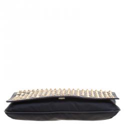 Pre Owned حقيبة كلاتش جيفنشي حمالة معصم مرصعة نايلون سوداء