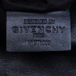 Pre Owned حقيبة كلاتش جيفنشي حمالة معصم مرصعة نايلون سوداء