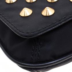 Pre Owned حقيبة كلاتش جيفنشي حمالة معصم مرصعة نايلون سوداء