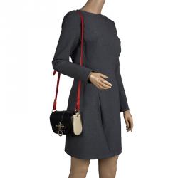 Pre Owned Givenchy Black/Gold Leather Obsedia Shoulder Bag