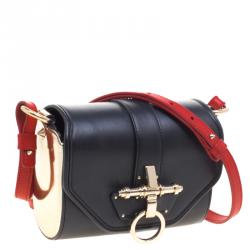 Pre Owned Givenchy Black/Gold Leather Obsedia Shoulder Bag