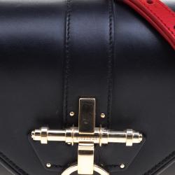 Pre Owned Givenchy Black/Gold Leather Obsedia Shoulder Bag