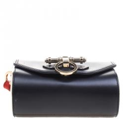 Pre Owned Givenchy Black/Gold Leather Obsedia Shoulder Bag