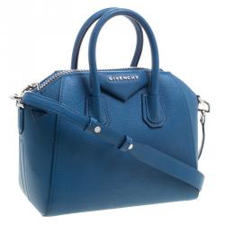 Pre Owned حقيبة جيفنشي أنتيغونا ميني جلد زرقاء
