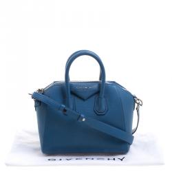 Pre Owned حقيبة جيفنشي أنتيغونا ميني جلد زرقاء