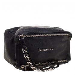 Pre Owned حقيبة كلتش للمعصم جيفنشي باندورا جلد سوداء