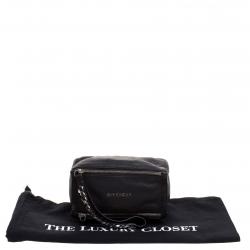 Pre Owned حقيبة كلتش للمعصم جيفنشي باندورا جلد سوداء