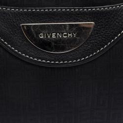 Pre Owned Givenchy Black Canvas Signature Hobo