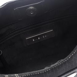 Pre Owned Givenchy Black Canvas Signature Hobo