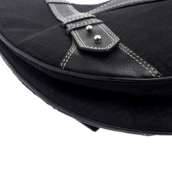 Pre Owned Givenchy Black Canvas Signature Hobo