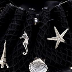 Pre Owned Givenchy Black Mesh and Canvas Pumpkin Bucket Bag