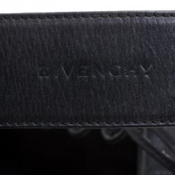 Pre Owned Givenchy Black Mesh and Canvas Pumpkin Bucket Bag