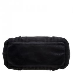 Givenchy Black Canvas and Leather Signature Double Zip Satchel