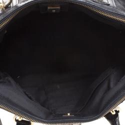 Givenchy Black Canvas and Leather Signature Double Zip Satchel
