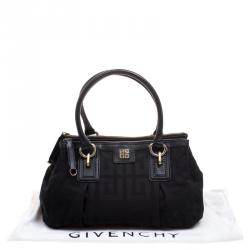 Givenchy Black Canvas and Leather Signature Double Zip Satchel