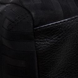 Givenchy Black Canvas and Leather Signature Double Zip Satchel