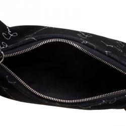 Pre Owned Givenchy Black Suede Barrel Clutch