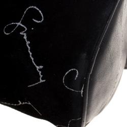 Pre Owned Givenchy Black Suede Barrel Clutch