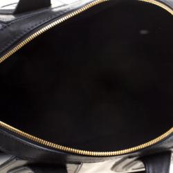 Pre Owned Givenchy Black Panther Print Patent Leather Medium Nightingale Tote