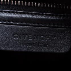 Pre Owned حقيبة جيفنشي أنتيغونا متوسطة حواف جلد نقش تمساح سوداء