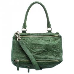 مملوكة مسبقًا Givenchy Green Leather Large Pandora Crossbody Bag