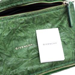 مملوكة مسبقًا Givenchy Green Leather Large Pandora Crossbody Bag