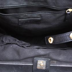 Pre Owned Givenchy Beige/Black Monogram Canvas and Leather Hobo