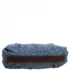 Pre Owned Givenchy Blue/Brown Monogram Canvas Hobo