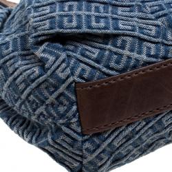 Pre Owned Givenchy Blue/Brown Monogram Canvas Hobo
