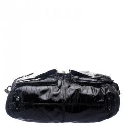 Pre Owned Givenchy Black Patent Leather Oversize Nightingale Tote