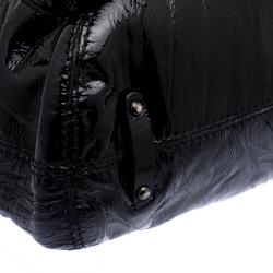 Pre Owned Givenchy Black Patent Leather Oversize Nightingale Tote